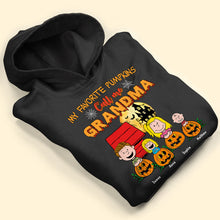 Load image into Gallery viewer, Personalized My Favorite Pumpkins Call Me Grandma T-Shirt Shirts PopCulturePrints