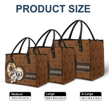 Load image into Gallery viewer, "Paws & Love" - Personalized Leather Bag for Dog Moms Leather Bag PopCulturePrints
