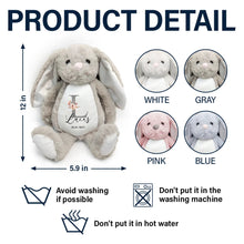 Load image into Gallery viewer, Cherish Every Moment with Your Personalized Bunny - Custom Soft Toy Gift for New Parents, Moms, and Grandmas Soft Toy Bunny PopCulturePrints