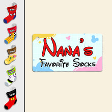 Load image into Gallery viewer, Personalized Grandma's Favorite Socks Keychain Keychains PopCulturePrints
