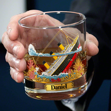 Load image into Gallery viewer, Sail Away with Style: Legendary Ocean Voyage Whiskey Glass - Personalized Gifts for Boat Lovers Whiskey Glass PopCulturePrints
