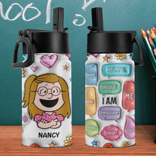 Load image into Gallery viewer, Personalized Cartoon Character Water Bottle Tumbler Cup PopCulturePrints