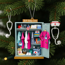 Load image into Gallery viewer, Best Nurse Ever - Personalized Nurse Festive Locker Christmas Ornament Ornament PopCulturePrints