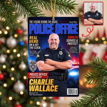 Load image into Gallery viewer, “Real Hero On and Off the Clock” - Police Officer Christmas Ornament - Personalized Gift for Law Enforcement Enthusiasts Ornament PopCulturePrints