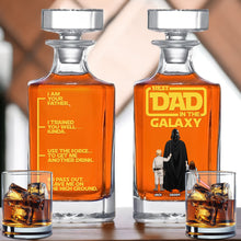 Load image into Gallery viewer, Best Dad in the Galaxy - Personalized Universe Dad Drinking Bottle for Father's Day Whiskey Bottle PopCulturePrints