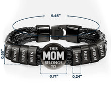 Load image into Gallery viewer, Celebrate Your Bond - Personalized Leather Braided Bracelet - Gift for Dad, Grandpa & More Leather Braided Bracelet PopCulturePrints