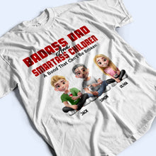 Load image into Gallery viewer, Badass Dad & Smartass Daughter - Personalized T-Shirt with a Bond That Can’t Be Broken T-shirt PopCulturePrints