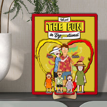 Load image into Gallery viewer, We put the FUN in Dysfunctional - Personalized Cartoon Family Wood Sign Wood Sign PopCulturePrints