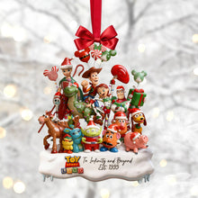 Load image into Gallery viewer, "To Infinity and Beyond!" - Cute Toy Gang Anniversary Ornament - Personalized Christmas Gift for Movie Fans Ornament PopCulturePrints