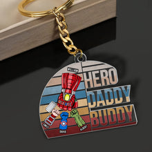 Load image into Gallery viewer, Hero Daddy Buddy Custom Keychain Keychains PopCulturePrints