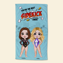 Load image into Gallery viewer, You're The Best Sidekick Ever - Personalized Beach Towel Gift Beach Towel PopCulturePrints