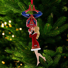 Load image into Gallery viewer, Love in the Air: Personalized Spider-Man Couple Ornament - Unique Gift for Couples Ornament PopCulturePrints