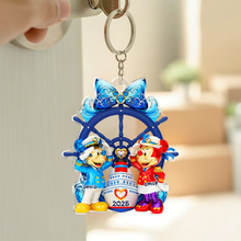 Load image into Gallery viewer, Sail into Love: Personalized Cruising Couple Keychain - Perfect Gift for Couples Keychains PopCulturePrints