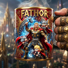 Load image into Gallery viewer, “FATHER: The Indestructible Dad” - Personalized Magic Mug Gift for Dads, Grandpas, and More Coffee Mug PopCulturePrints