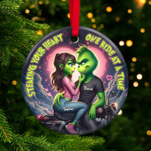 Load image into Gallery viewer, Personalized Couple's Ornament - Unique Green Christmas Keepsake for Valentine's Day Gifts Ornament PopCulturePrints