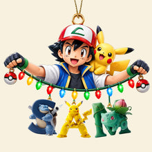 Load image into Gallery viewer, Adventure Alphabet Custom Name Ornament - Personalized Christmas Gift for Kids & Pokémon Fans