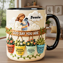 Load image into Gallery viewer, God Says You Are - Personalized Christian Accent Coffee Mug for Faith Lovers Coffee Mug PopCulturePrints
