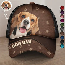 Load image into Gallery viewer, Personalized Dog Dad Cap - Custom Photo Mesh-back Casual Cap for Proud Dog Parents Mesh-back Casual Cap PopCulturePrints