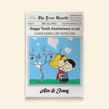 Load image into Gallery viewer, Personalized Anniversary Canvas Print for Couples - Happy Tenth Anniversary Poster & Canvas PopCulturePrints