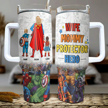 Load image into Gallery viewer, Super Mom Personalized Tumbler – Custom Gift for Mother's Day Tumbler Cup PopCulturePrints