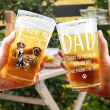 Load image into Gallery viewer, We Woof You, Dad! - Custom Beer Glass for Dog Dads Beer Glass PopCulturePrints