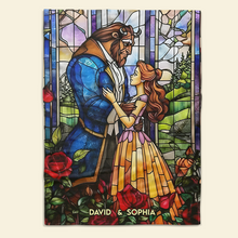 Load image into Gallery viewer, Personalized Beauty & Beast Couple Blanket Blanket PopCulturePrints