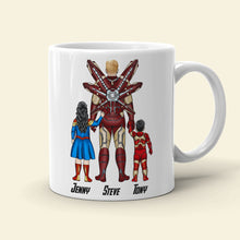 Load image into Gallery viewer, Superhero Dad Personalized Mug - Father's Day Gift Coffee Mug PopCulturePrints