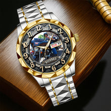 Load image into Gallery viewer, Ride to Perfection - Custom Photo Men's Stainless Steel Watch for Bikers Men's Watch PopCulturePrints