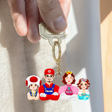 Load image into Gallery viewer, Personalized Family Keychain - Customizable Gift for Loved Ones Keychains PopCulturePrints