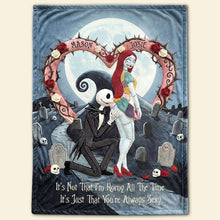 Load image into Gallery viewer, Love At Midnight Blanket - Personalized Gift for Couples Blanket PopCulturePrints