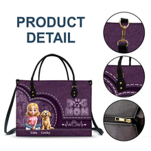 Load image into Gallery viewer, “A Loving Tribute to Dog Moms” - Personalized Leather Bag, Custom Gift for Pet Moms, Grandma, and Dog Lovers Leather Bag PopCulturePrints