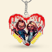 Load image into Gallery viewer, Custom Horror Couple Keychain | Personalized Better Together Valentine's Day Gifts Keychains PopCulturePrints