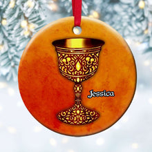 Load image into Gallery viewer, Customized Book Lover Christmas Ornament - Festive Edition Ornament PopCulturePrints