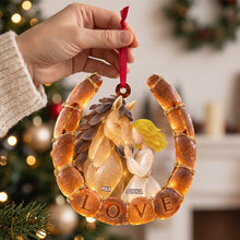 Load image into Gallery viewer, Attuned Horse Girl Sea Glass Effect Ornament, Personalized Gifts For Horse Lovers 05QHTN101026 Ornament PopCulturePrints