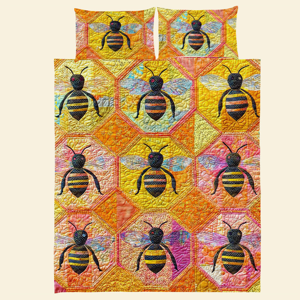Custom Bee Lover's Quilt Bed Set Blanket PopCulturePrints