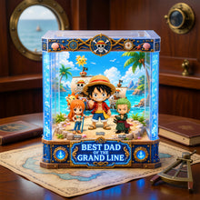 Load image into Gallery viewer, “Best Dad of the Grand Line” - Personalized Adventure Acrylic Plaque - A Special Gift for Dads, Grandpas, and Fathers Shaped Plaques PopCulturePrints