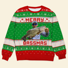 Load image into Gallery viewer, Personalized Fishing Lovers Ugly Christmas Sweater AOP Products PopCulturePrints