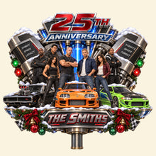 Load image into Gallery viewer, Celebrate Speed: Personalized 25th Anniversary Tree Topper - A Unique Gift for Car Enthusiasts