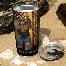 Load image into Gallery viewer, Personalized Papa Bear Tumbler - Custom Family Names Tumbler Cup PopCulturePrints