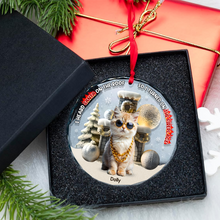 Load image into Gallery viewer, Personalized Pet Lover's Christmas Ornament - Turned On The Fireplace Ornament PopCulturePrints