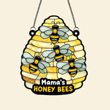 Load image into Gallery viewer, Mama's Honey Bees - Personalized Suncatcher Ornament for Mom, Grandma & More Ornament PopCulturePrints