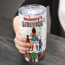 Load image into Gallery viewer, "Mommy's Sidekicks" - Personalized Tumbler for Strong & Supportive Moms - Gift for Mom, Grandma, and More! Tumbler Cup PopCulturePrints