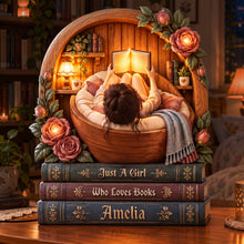 Load image into Gallery viewer, Just a Girl Who Loves Books - Personalized Book Lover Light Box
