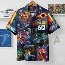 Load image into Gallery viewer, Celebrate 60 Years of Adventure with Our Cosmic Voyagers Hawaiian Shirt - Personalized Gift for Star Trek Fans Hawaiian Shirts PopCulturePrints