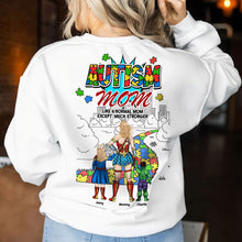 Load image into Gallery viewer, “Autism Mom: Like A Normal Mom Except Much Stronger” - Personalized T-Shirt for Loving Moms Shirts PopCulturePrints