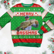 Load image into Gallery viewer, Personalized Fishing Lovers Ugly Christmas Sweater AOP Products PopCulturePrints