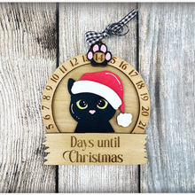 Load image into Gallery viewer, Adorable Black Cat Christmas Countdown Ornament - Perfect Gift for Cat Lovers Ornament PopCulturePrints