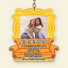 Load image into Gallery viewer, Personalized Friends Photo Keychain - 'Besties Always Have Your Back' Keychains PopCulturePrints