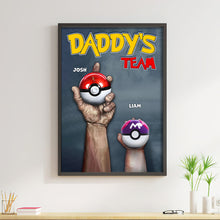Load image into Gallery viewer, Personalized Daddy's Team Canvas Print - Unique Father's Day Gift Poster & Canvas PopCulturePrints