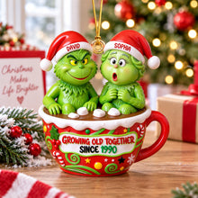 Load image into Gallery viewer, Growing Old Together - Personalized Hot Chocolate Cup Ornament for Couples Ornament PopCulturePrints